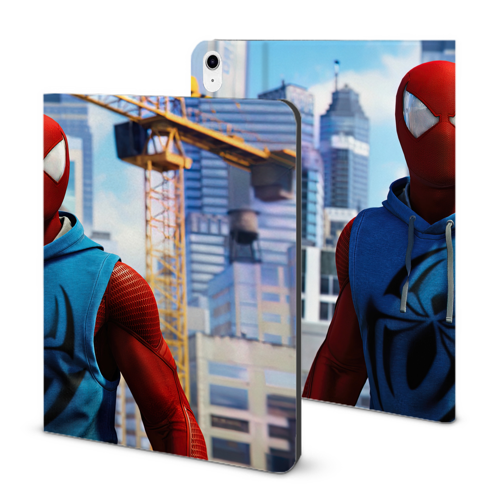 （画像用） Spider Man スパイダーマン IPad ケース ブック型 PUレザー TPU 耐衝撃 軽量 薄型 ペン収納なし 全面保護 IPad 各モデル対応